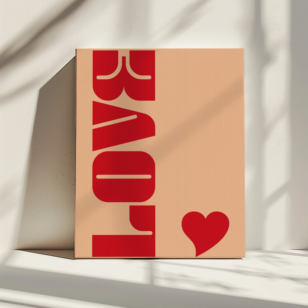 Red Bold Lettering | Canvas