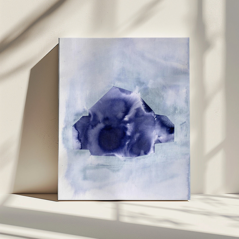 Geometric Shape in Deep Indigo | Canvas