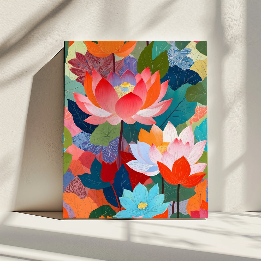 The Enchanted Lotus Garden | Canvas