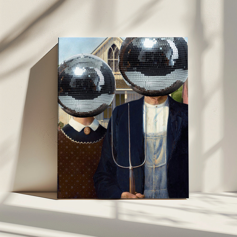 American Gothic with Disco | Canvas