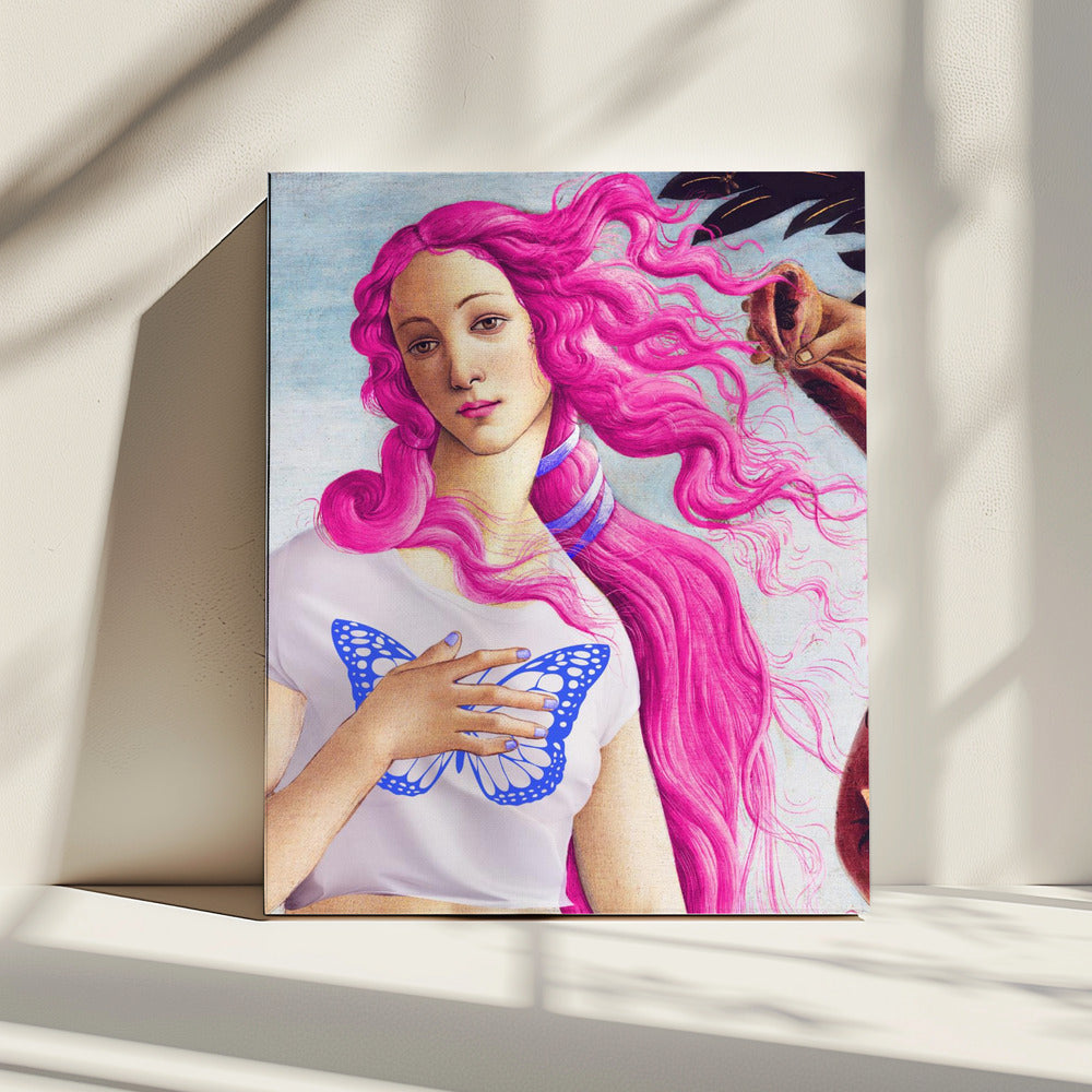 A Figure with Vibrant Pink Hair | Canvas
