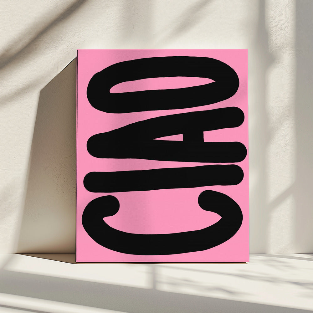 Bold Black Typography on Pink | Canvas