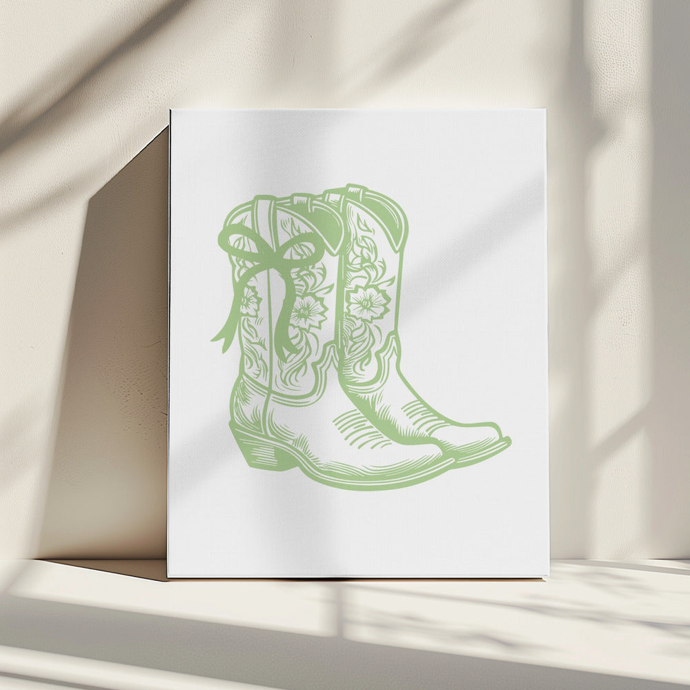 Floral Cowboy Boots | Canvas