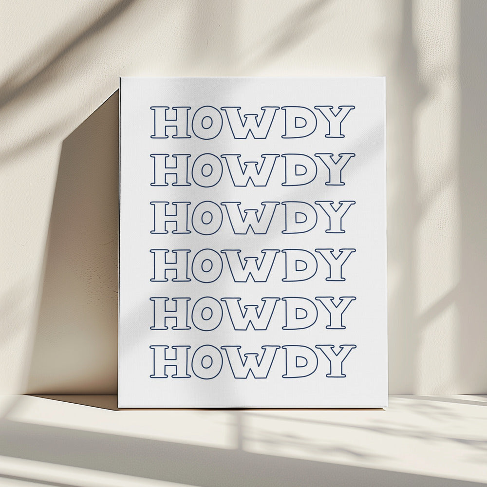 Navy Blue Howdy | Canvas
