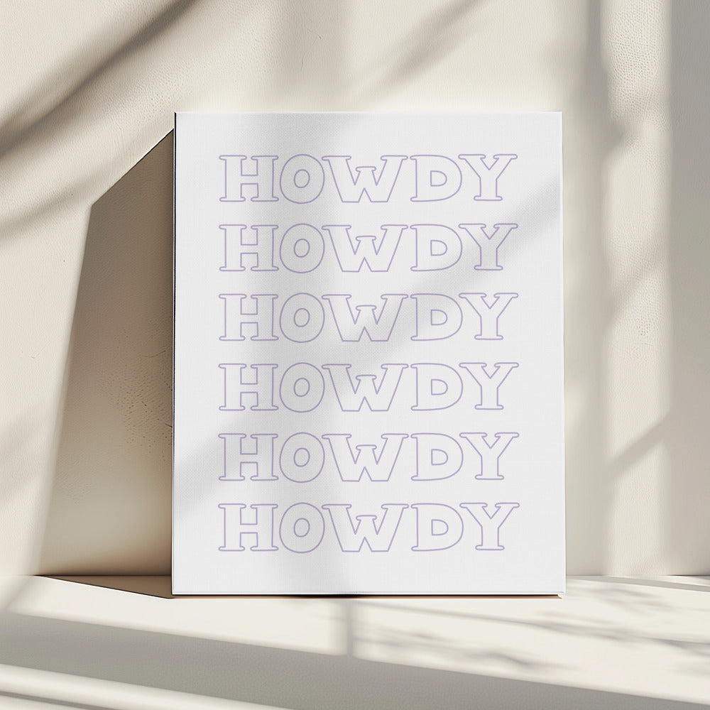 Purple Howdy | Canvas