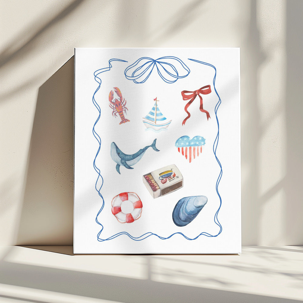 Nautical Themed Watercolor Artwork | Canvas