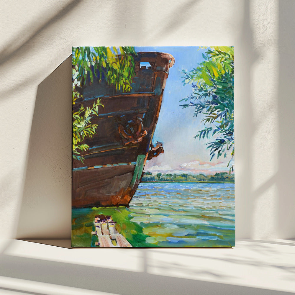 Ship On The River | Canvas