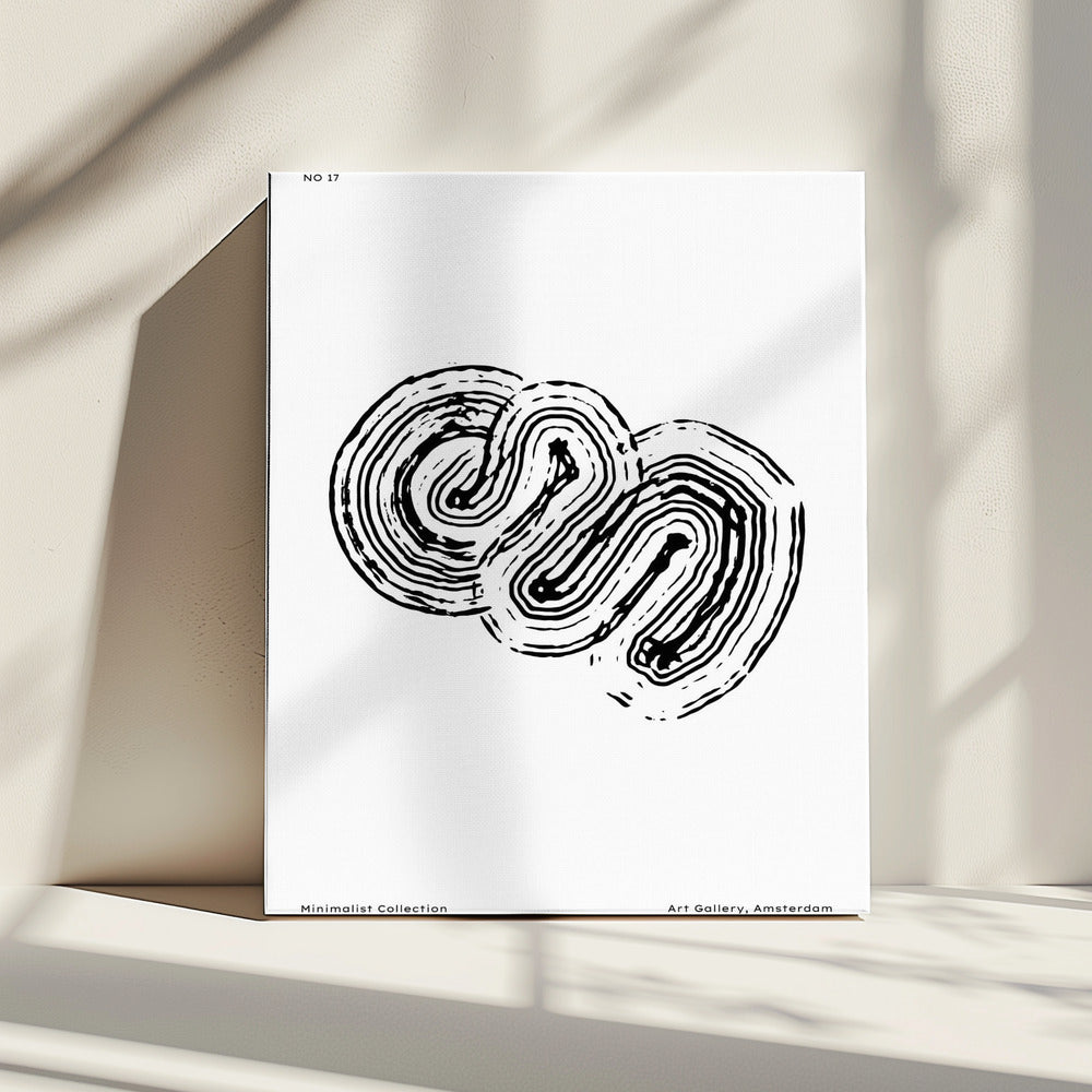 Monochrome Maze 17 | Canvas