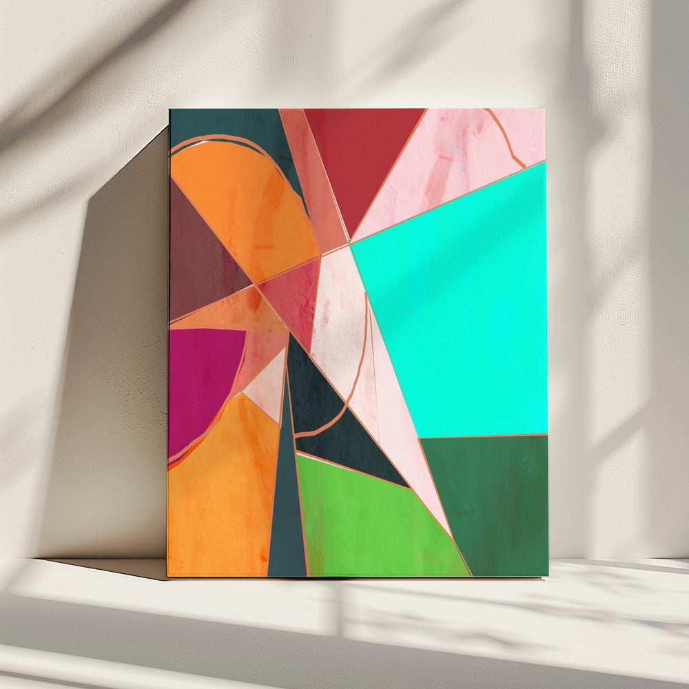 Colorful Geometry Abstract | Canvas
