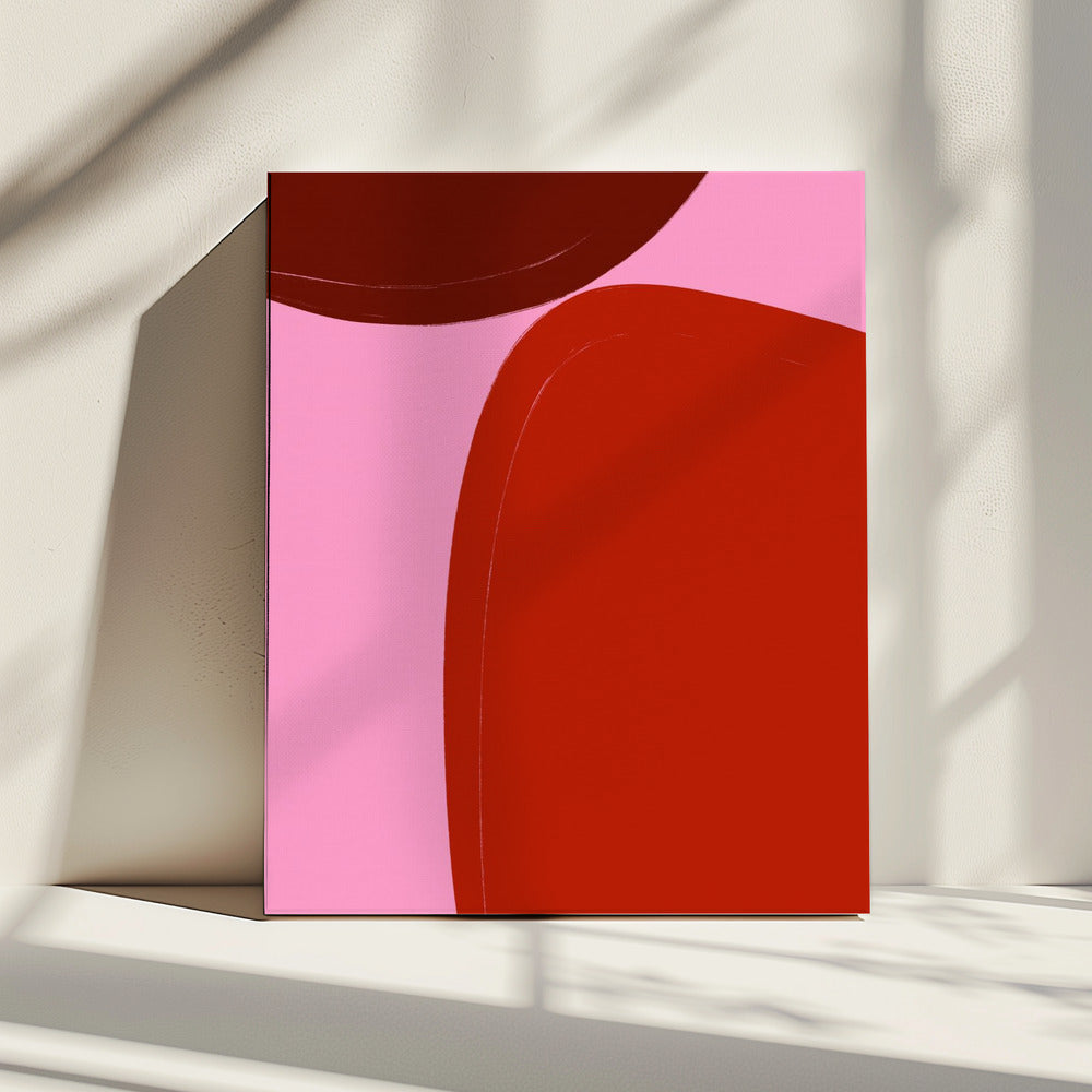 Curved Red Shapes | Canvas