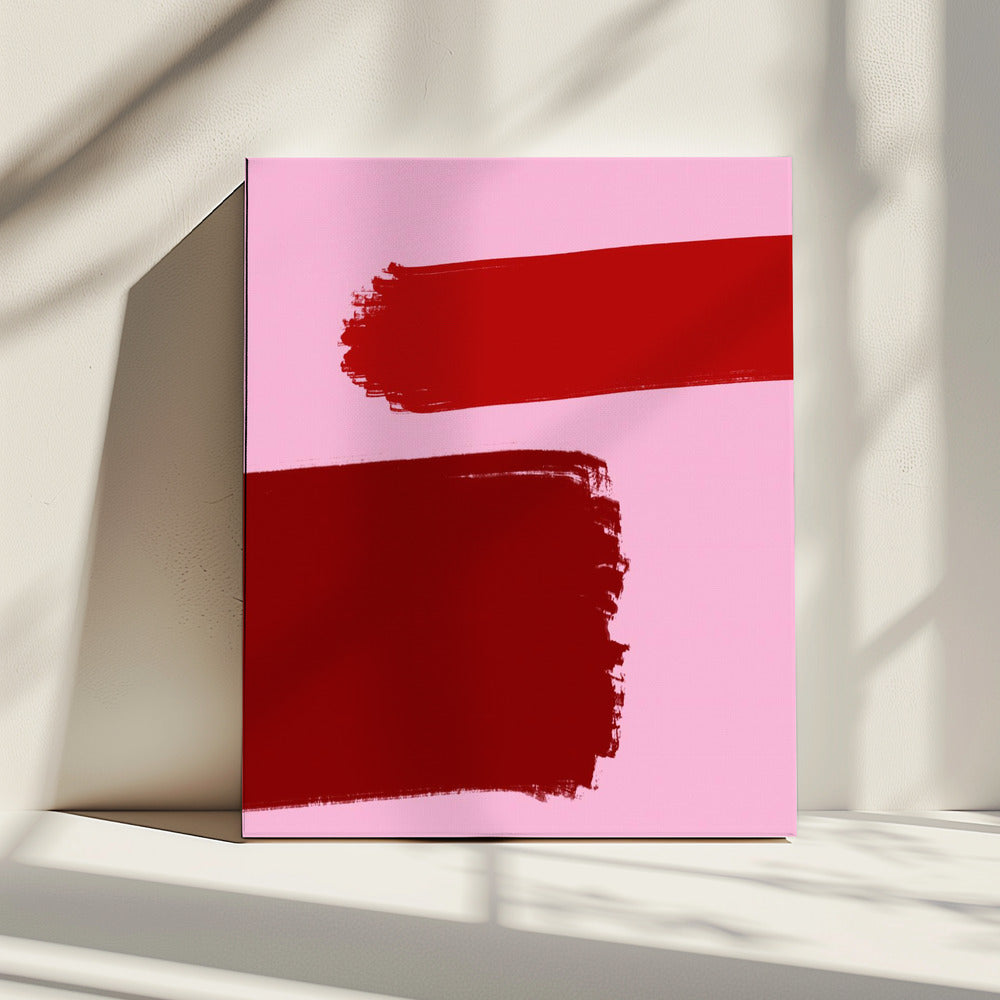 Crimson Strokes | Canvas