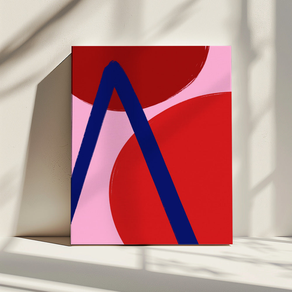 Crimson Geometry | Canvas