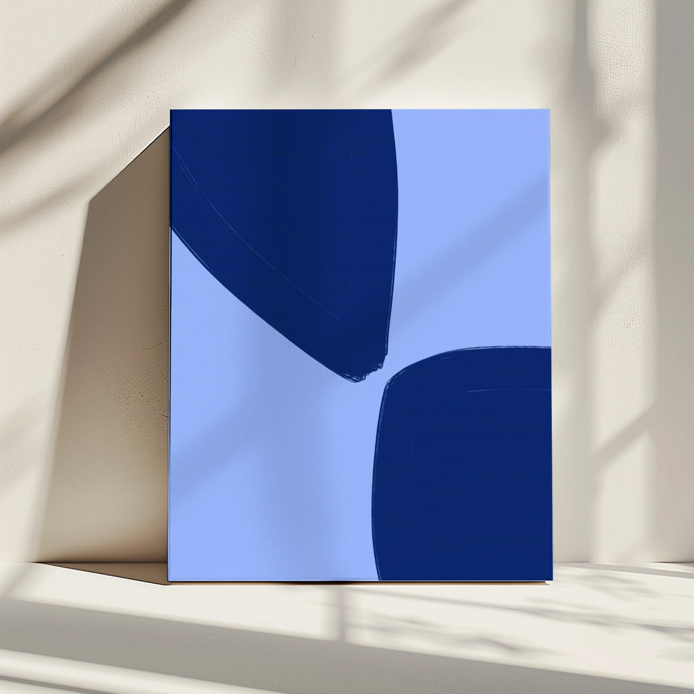 Blue Petal Shapes | Canvas