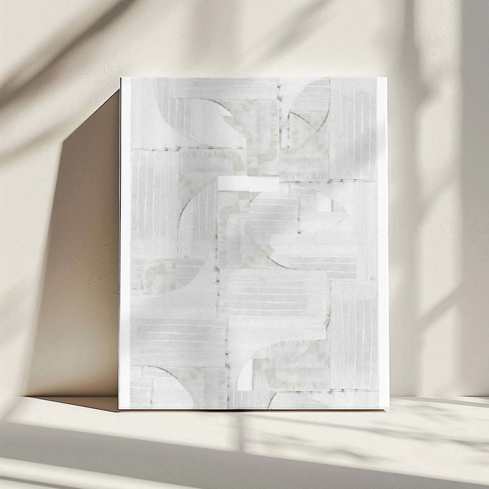 Geometric White Shapes | Canvas