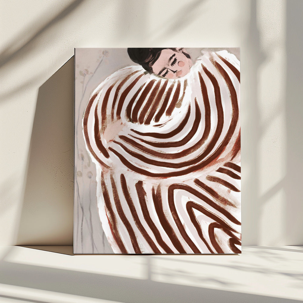 Striped Embrace | Canvas