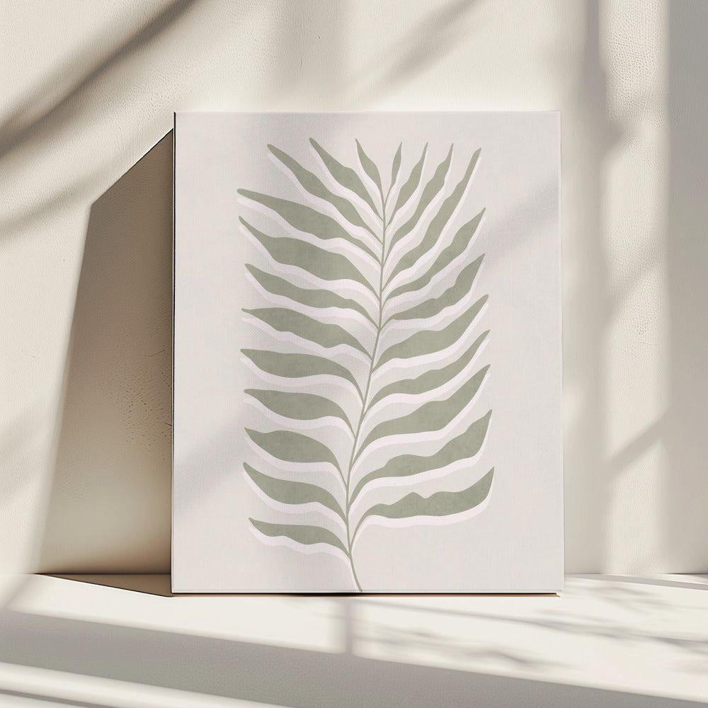 Olive Green Leaf | Canvas