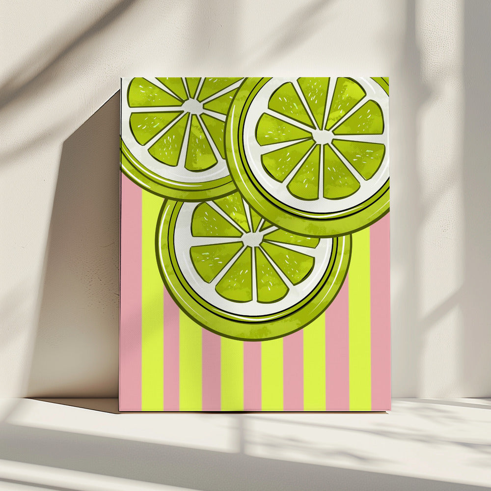 Lime On Pink | Canvas