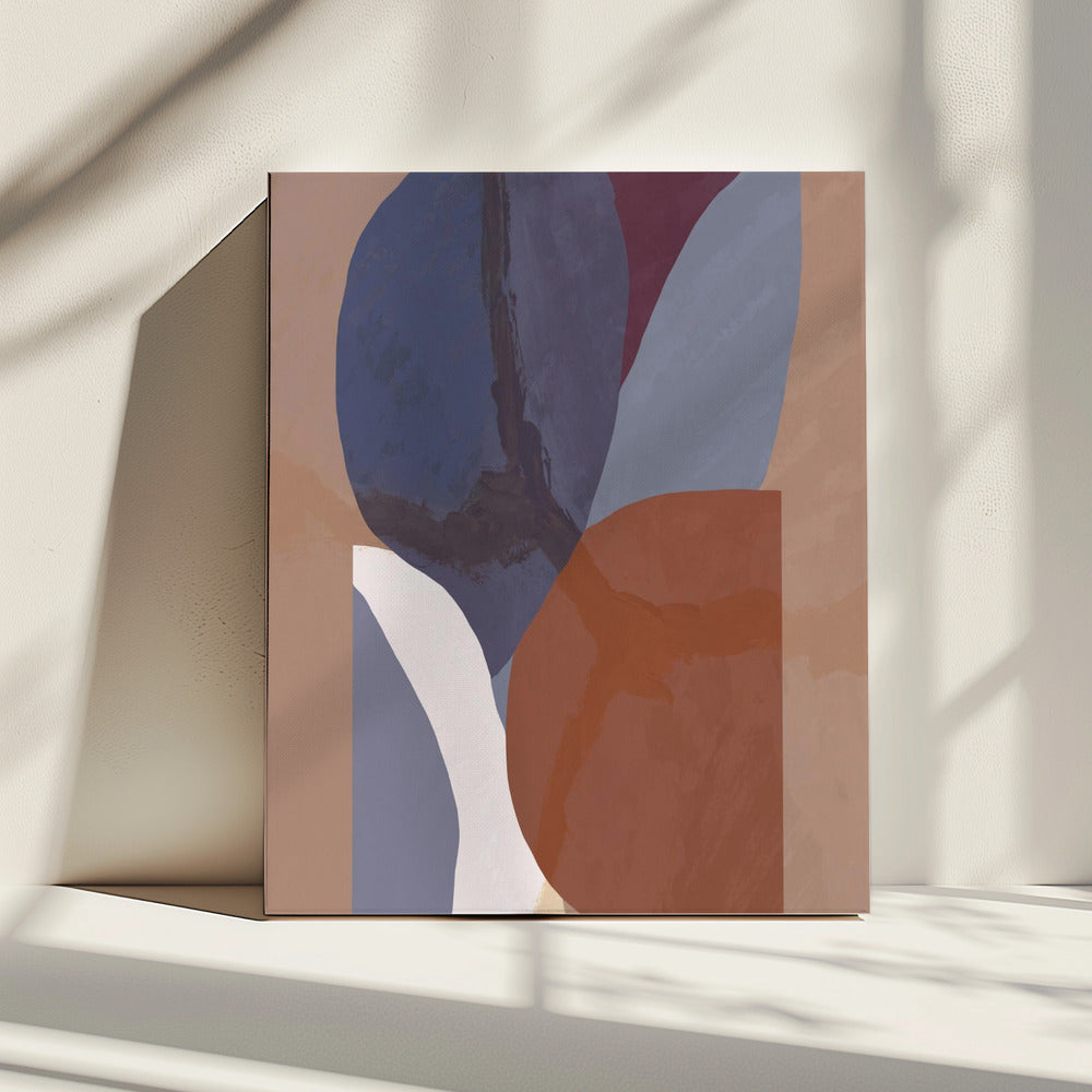 Geometric Shapes In Muted Colorful Tones | Canvas