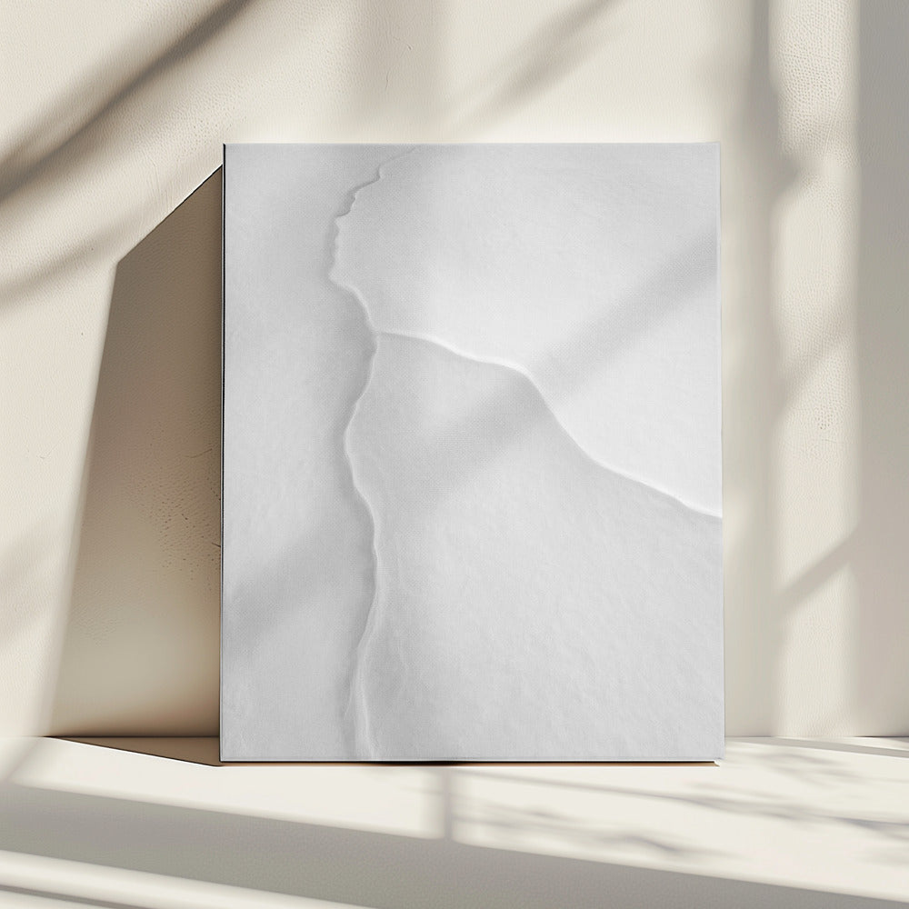 Pretty Woman with White Scarf in the Wind | Canvas