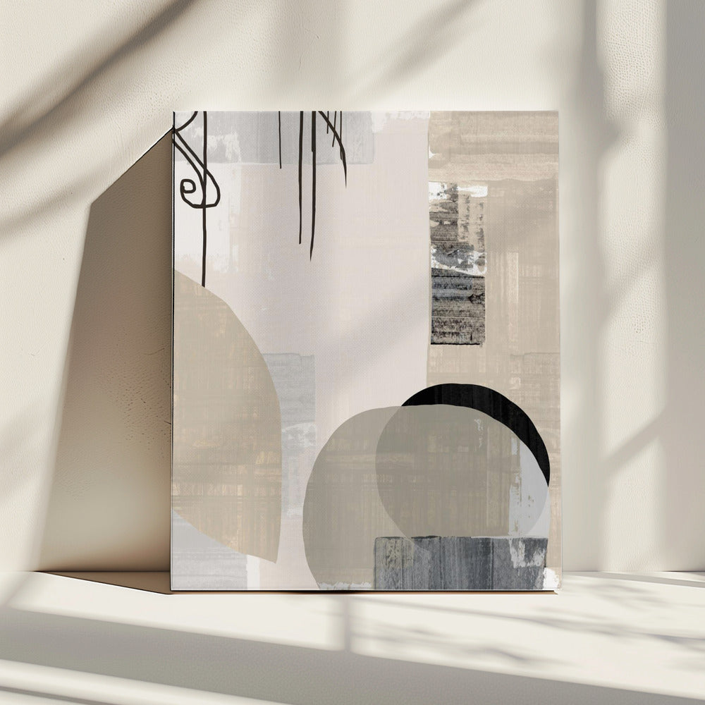 Monochrome Fluidity | Canvas