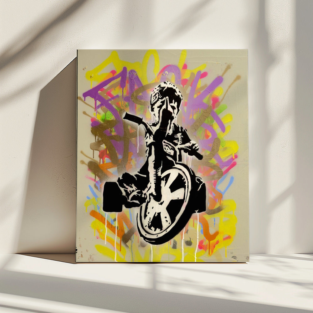 Child On A Tricycle | Canvas