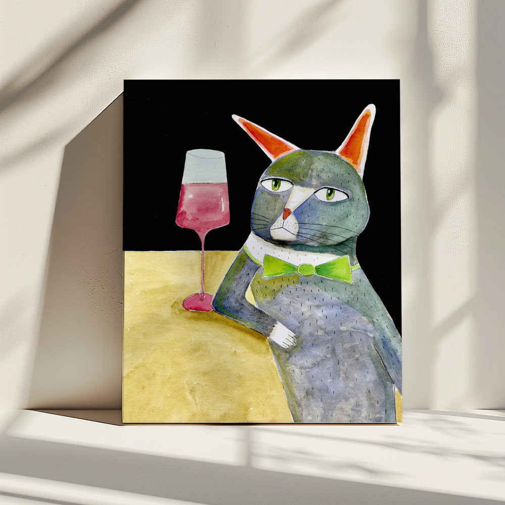 Cat at the Bar | Canvas