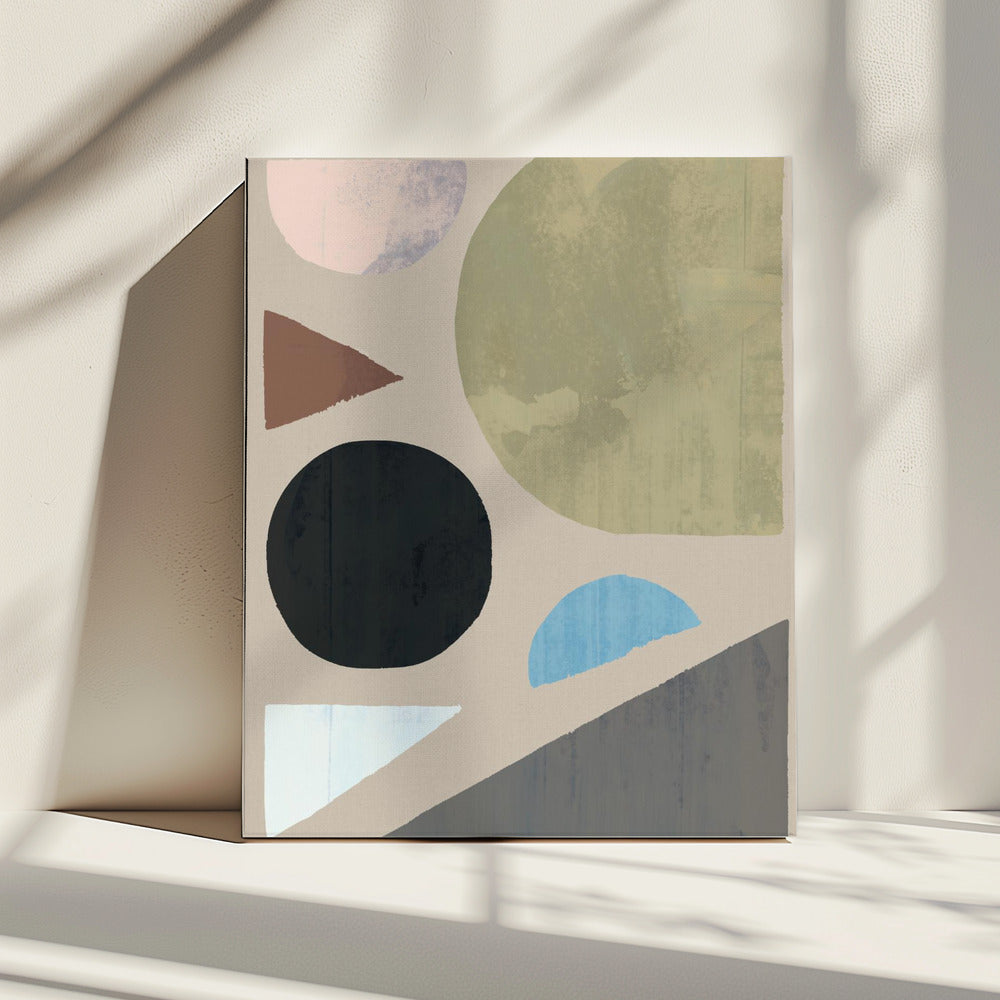 Abstract Shapes in Muted Tones | Canvas