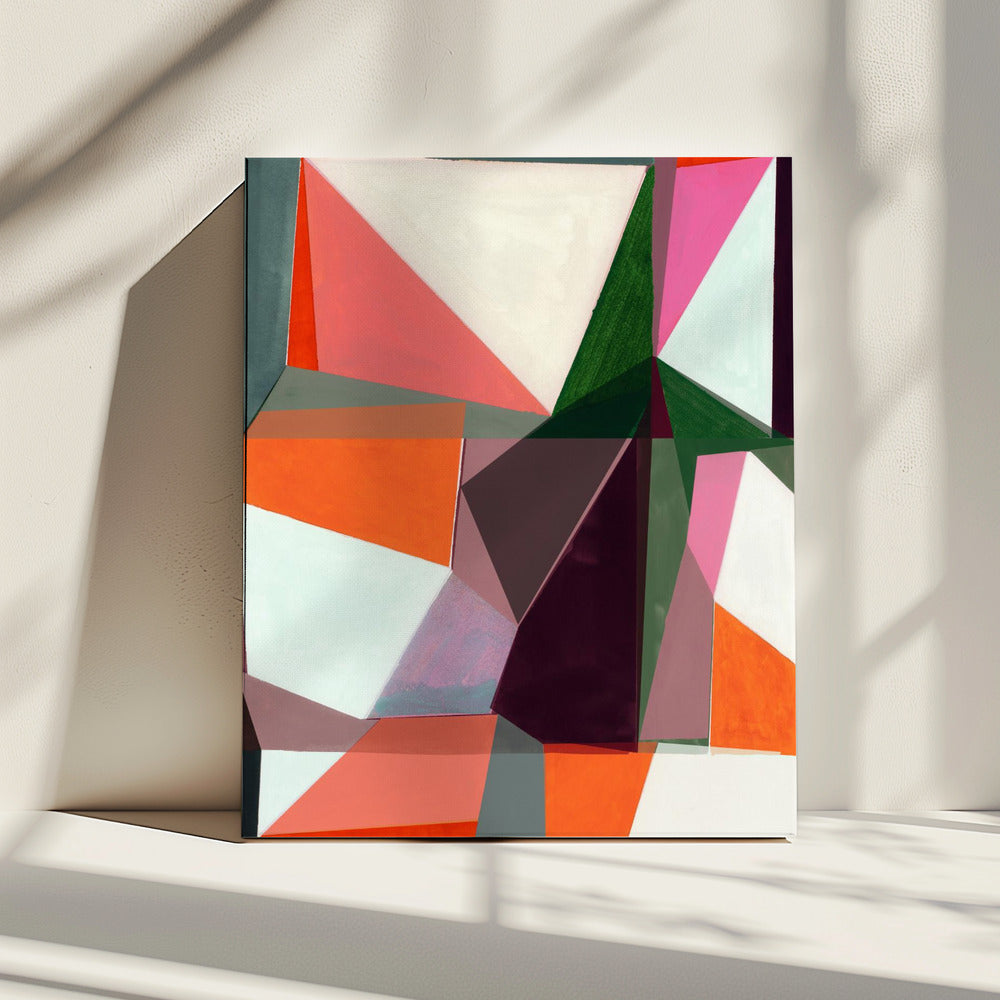 Geometric Abstract in Vibrant Hues | Canvas