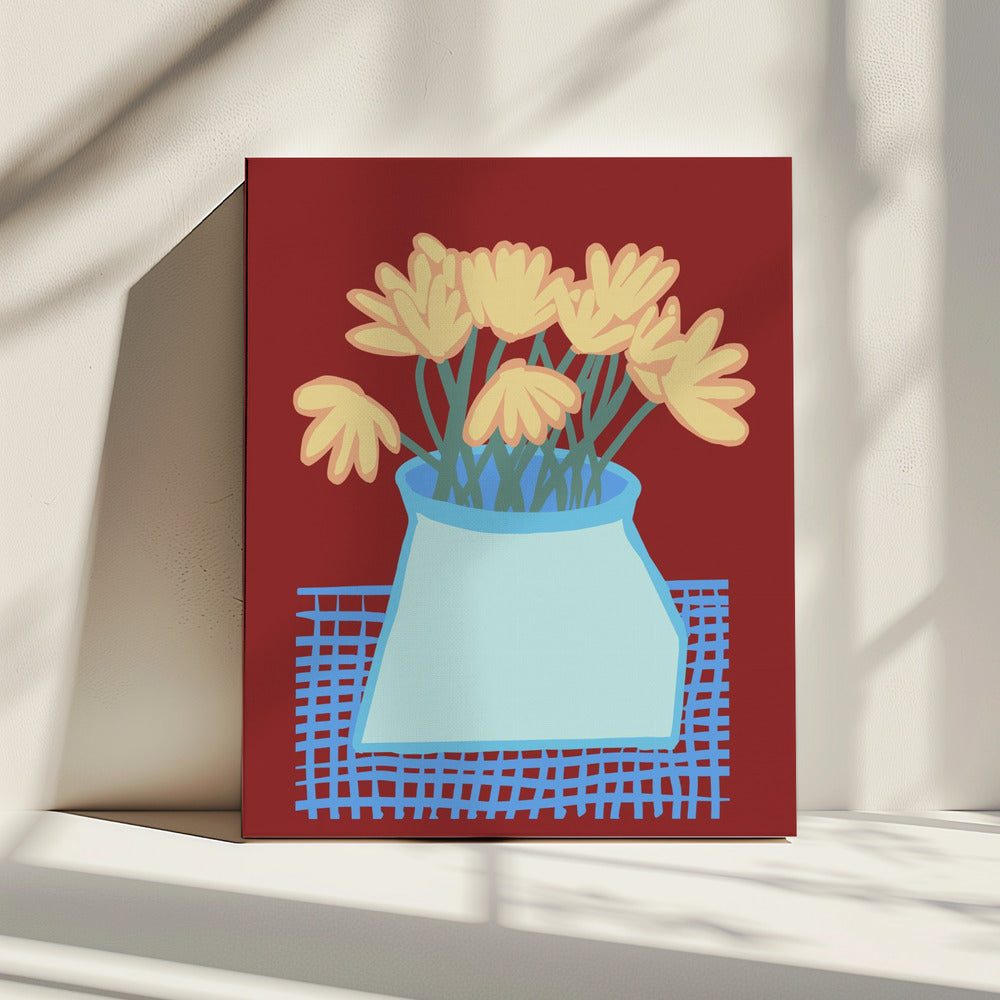 Daisies in vase | Canvas