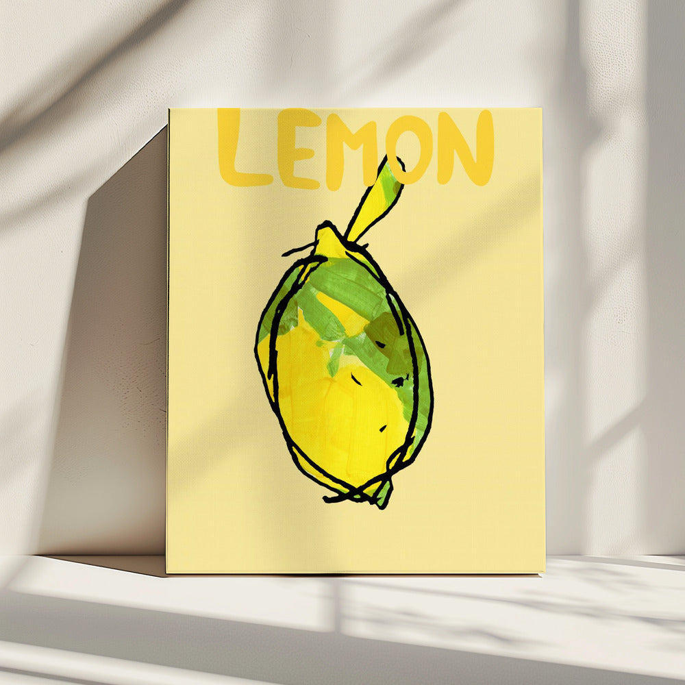 Yellow and Green Lemon | Canvas