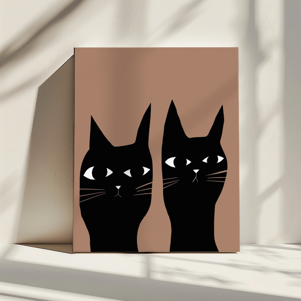 Two black cats | Canvas