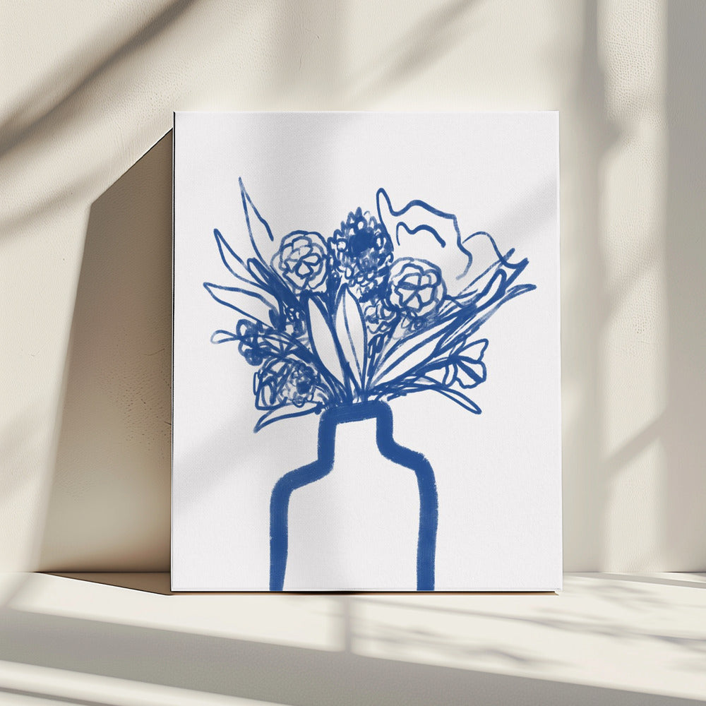 Blue Vase Blooms | Canvas