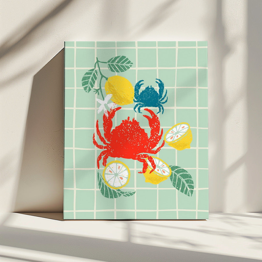 Crab and Citrus Dance | Canvas