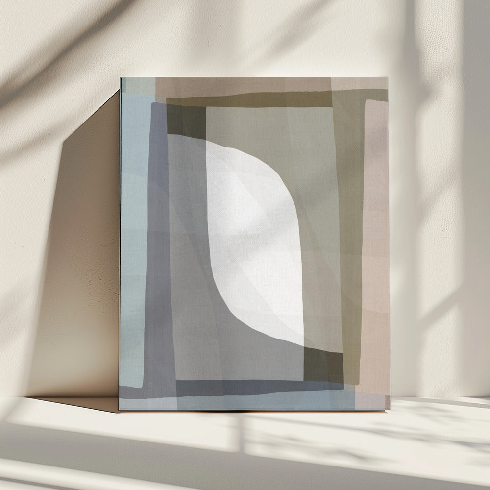 Muted Geometric Flow | Canvas
