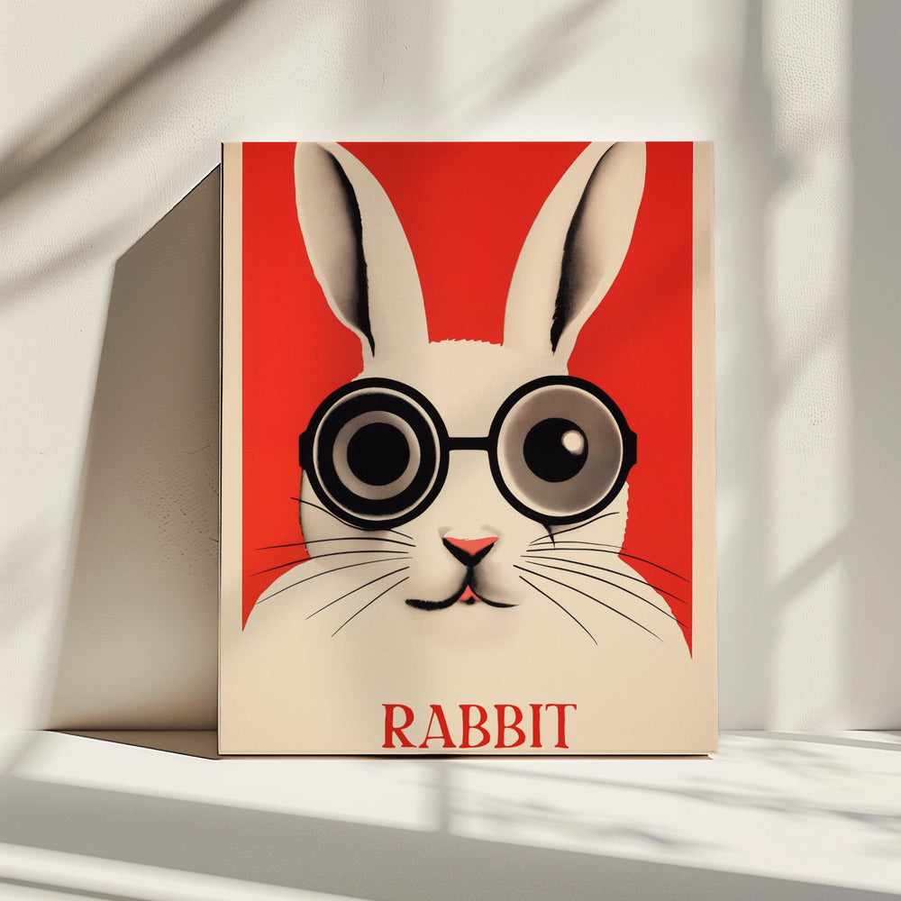Rabbit With Oversized Glasses | Canvas