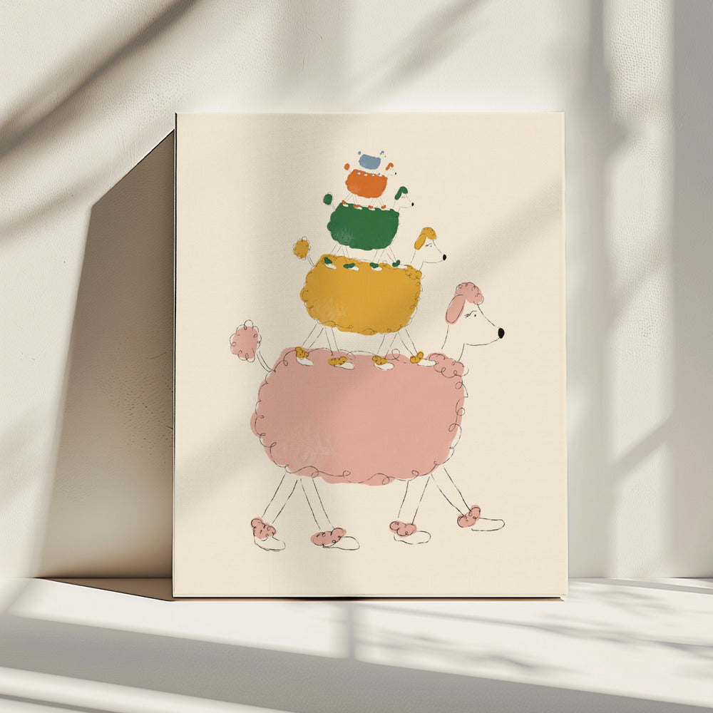 Poodle Pyramid | Canvas