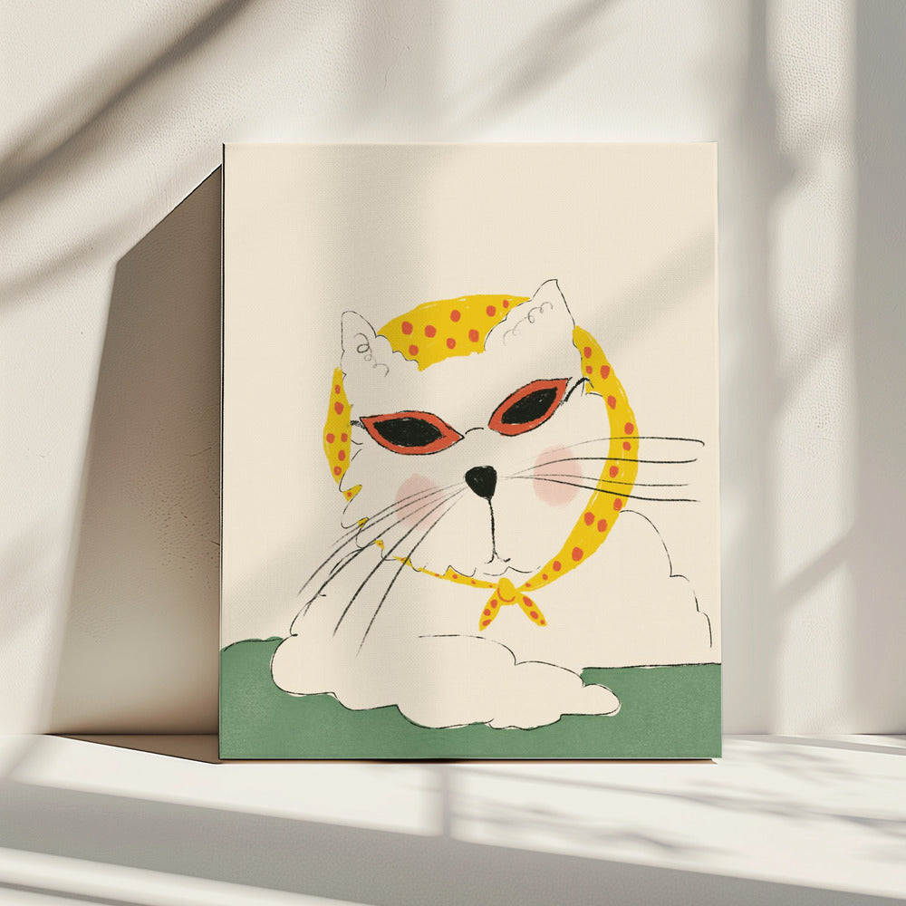 Chic Feline Pose | Canvas
