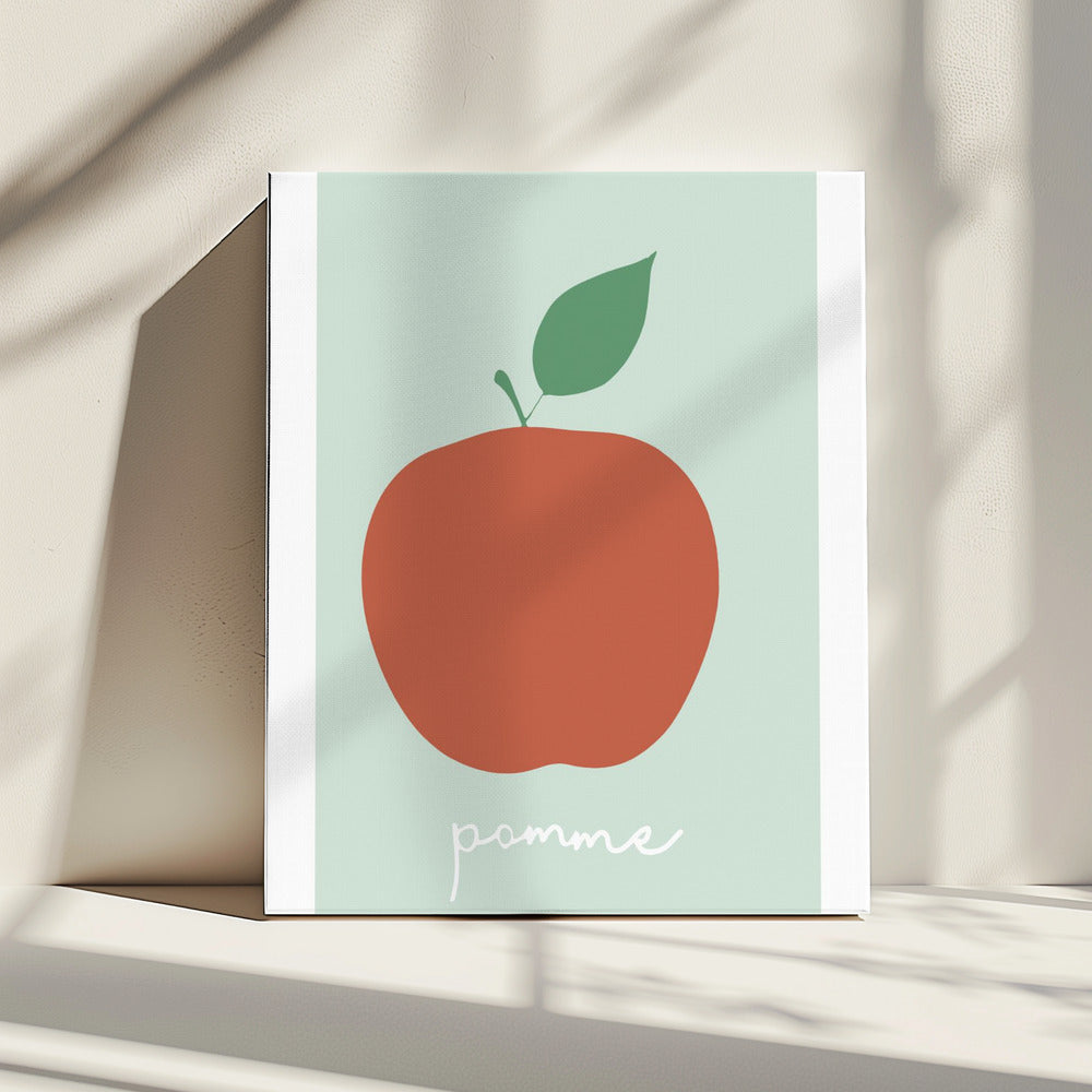 La Pomme (Muted Red) | Canvas