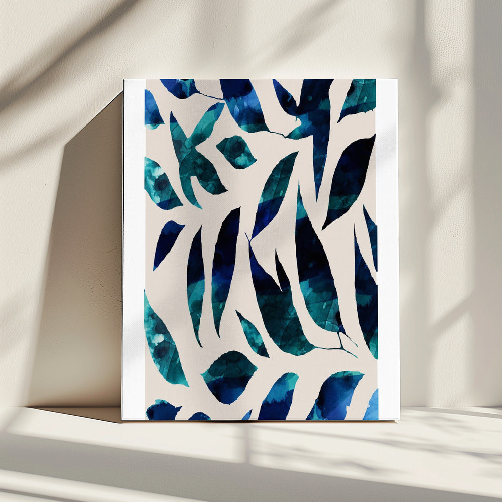 Indigo Leaf Fall | Canvas
