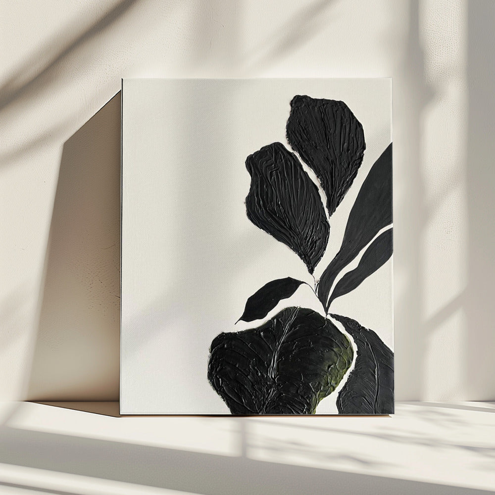 Textured Leaf Elegance | Canvas