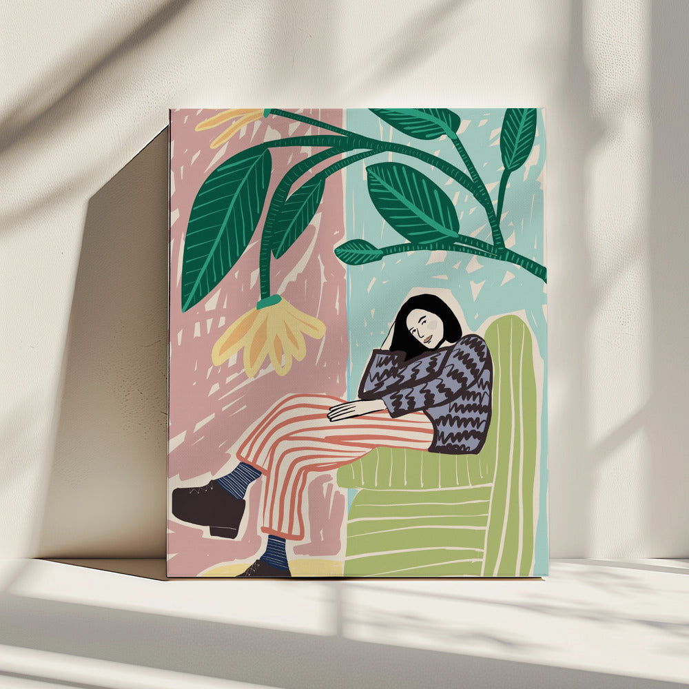 Woman resting | Canvas