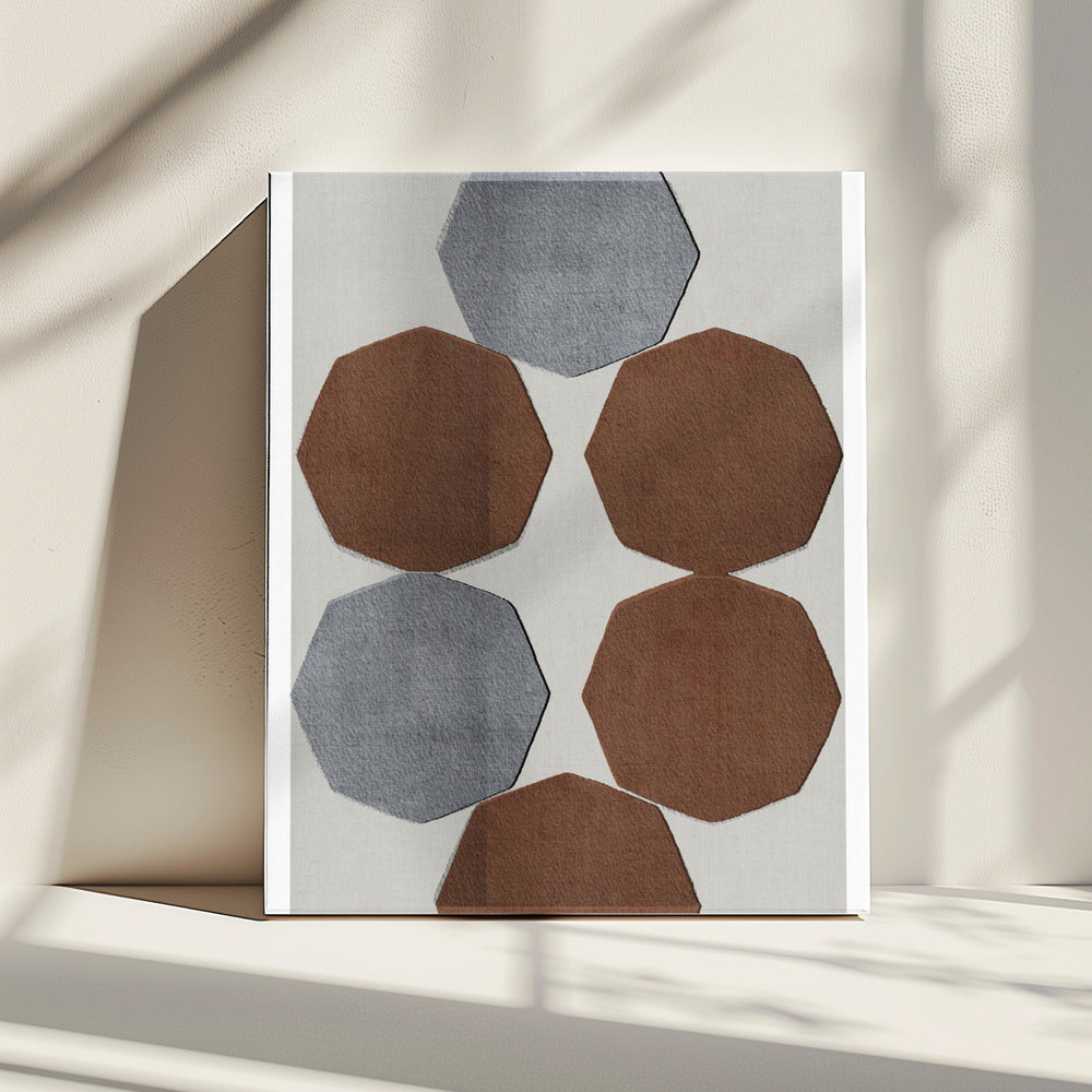Faceted Earth Shapes | Canvas