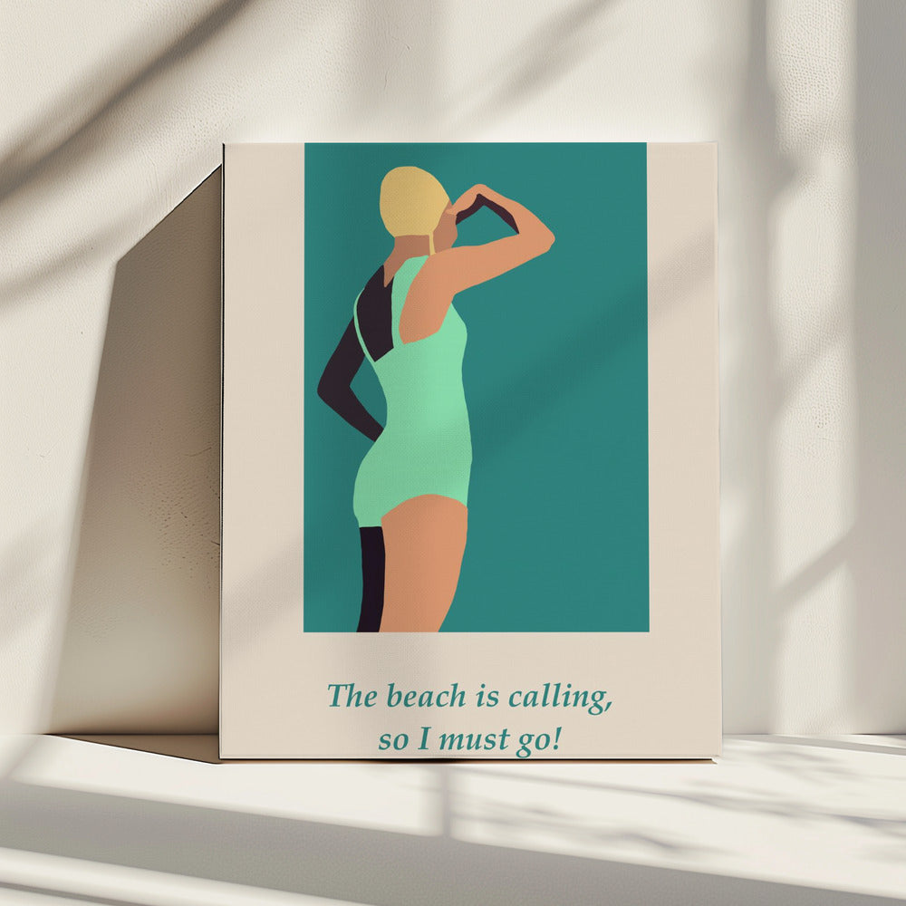 Vintage swimmer poster | Canvas