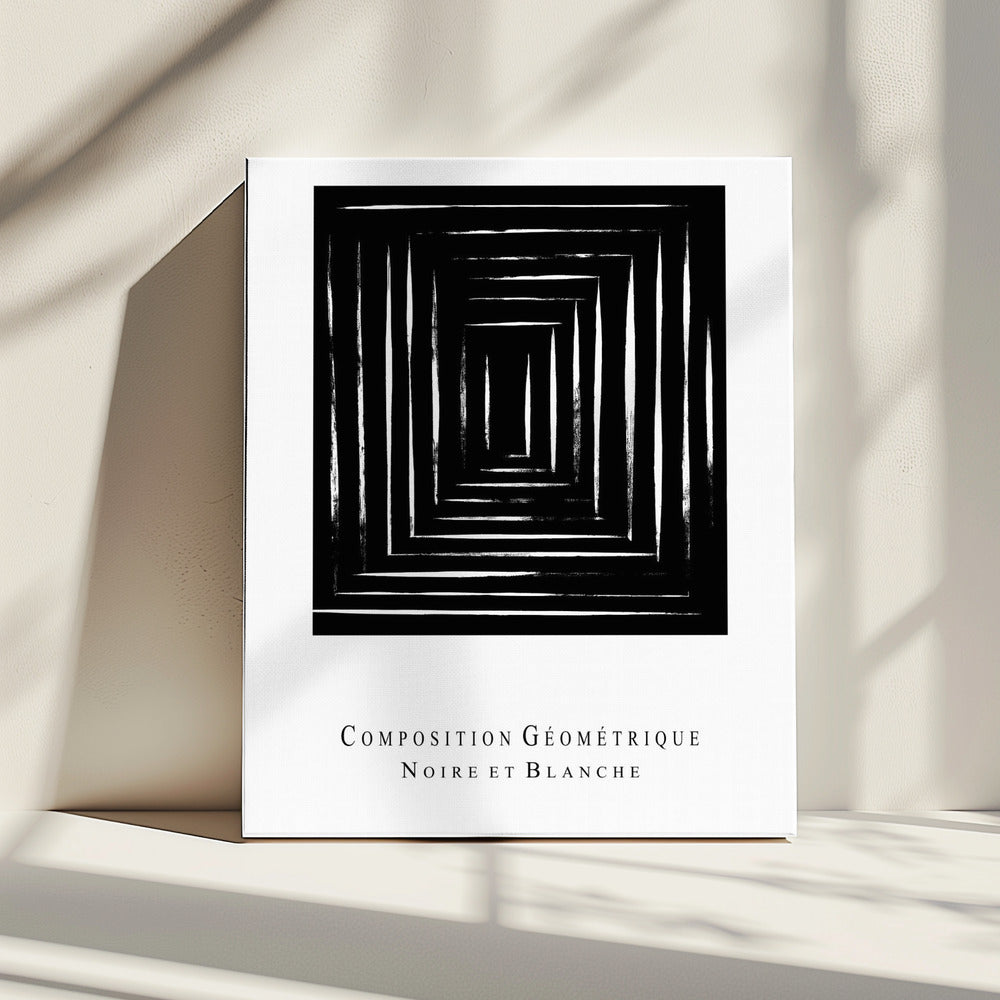 Composition Géométrique Noire et Blanche | Canvas