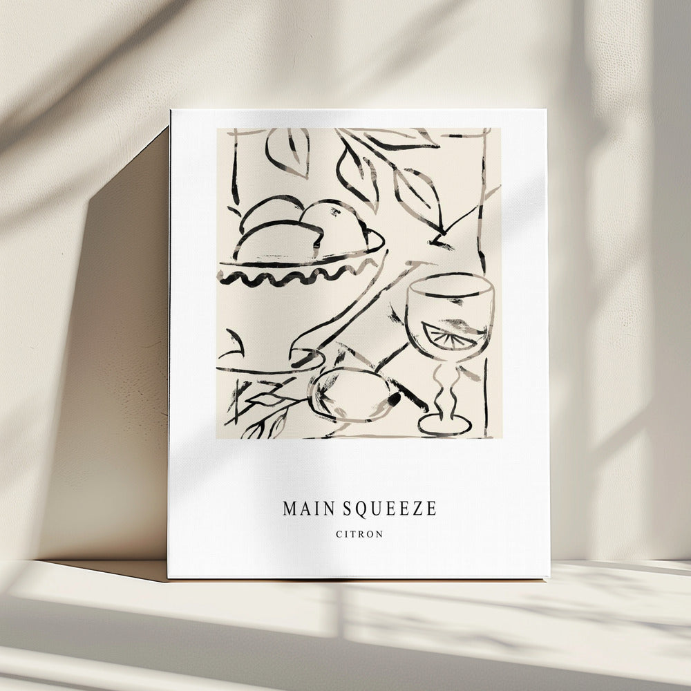 Abstract Fruit Bowl And Glass | Canvas