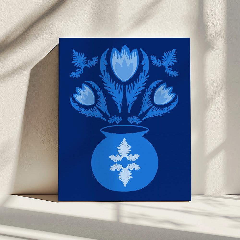 Lumnious Blue Tulips | Canvas
