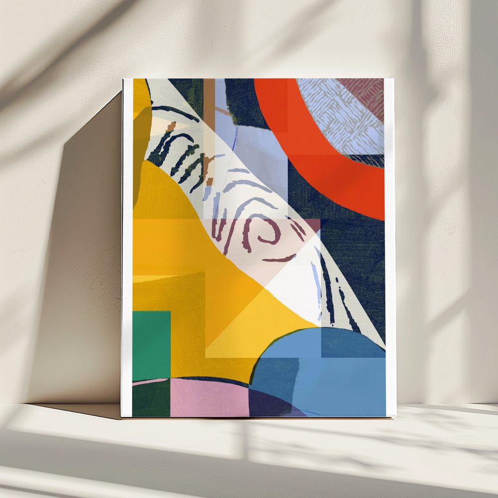 Vibrant Composition Of Geometric Shapes | Canvas