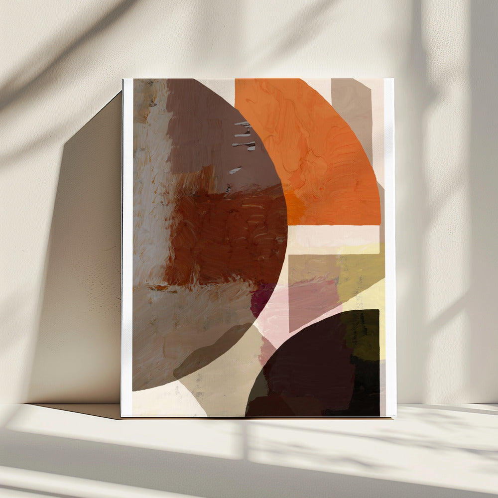 Bold Geometric Shapes And Earthy Tones | Canvas