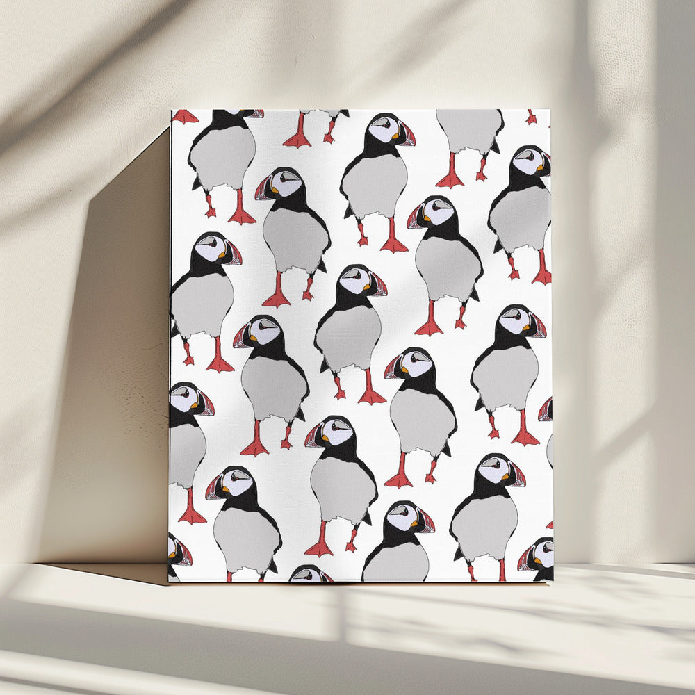 Puffin Bird Pattern | Canvas