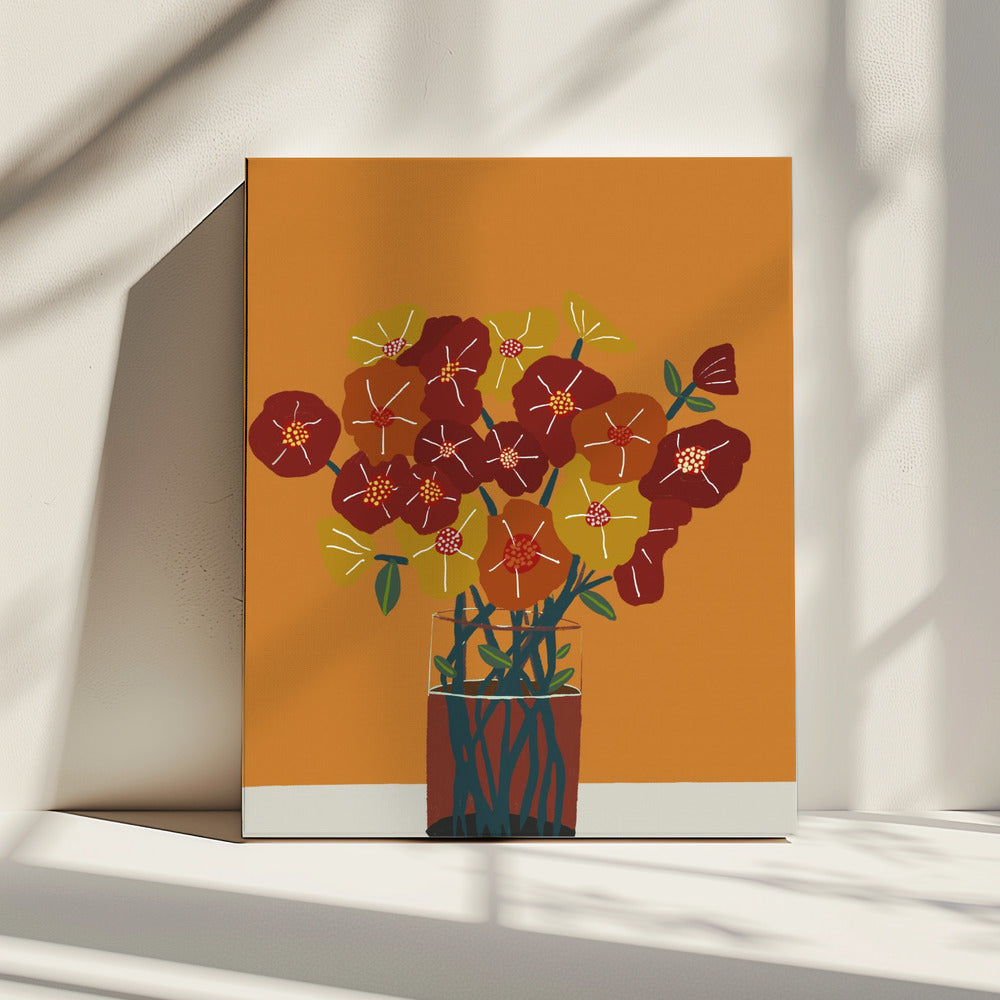 Floral flowers in vase | Canvas